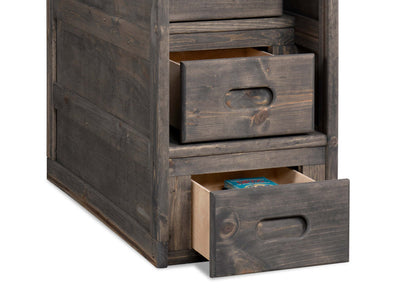 Piper 4-Drawer Bedroom Stairway Chest for Kids, 21W - Driftwood Grey | Commode escalier de chambre à coucher Piper de 21 po (L) à 4 tiroirs pour enfants - gris bois de grève