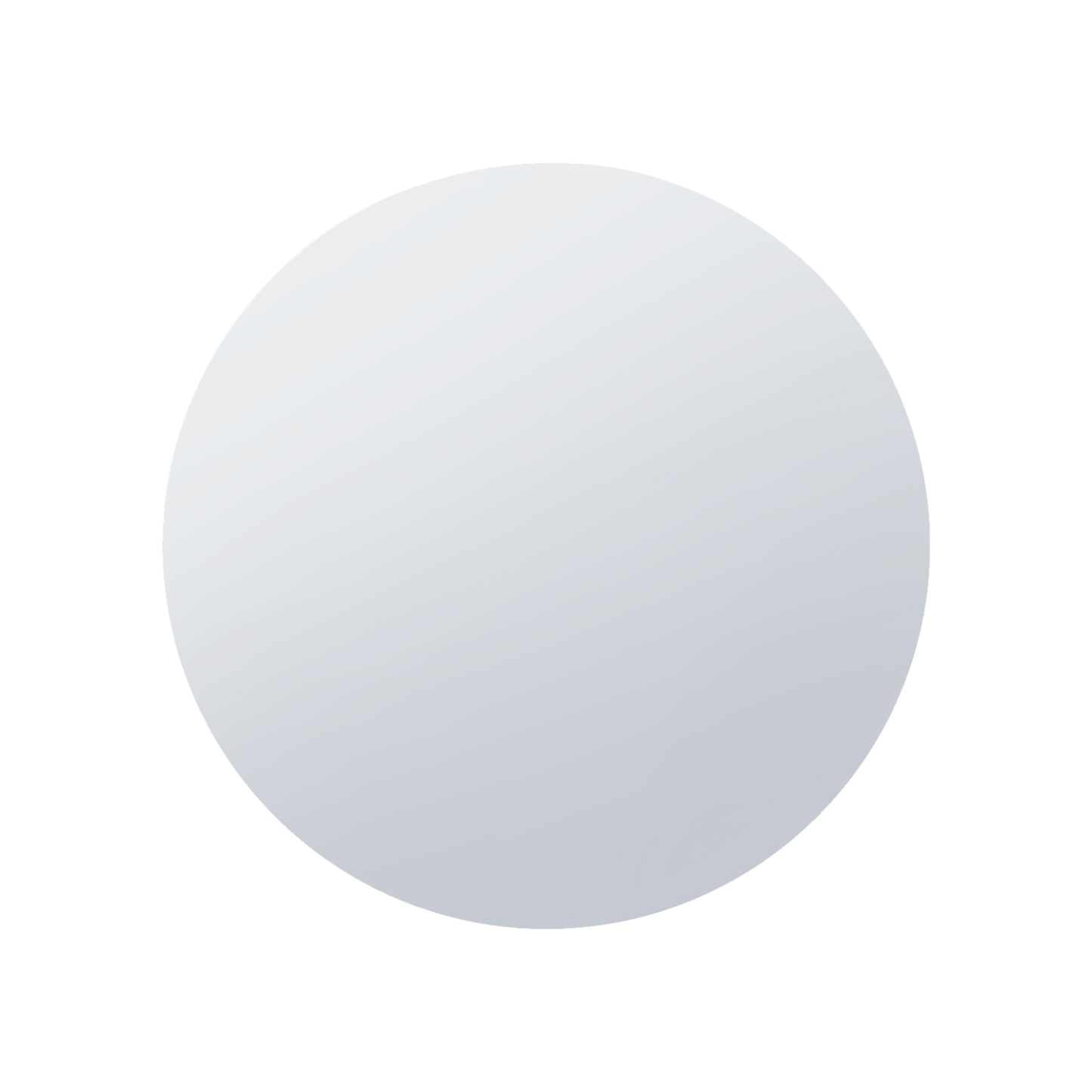 Arcus 30 X 30 Round Frameless Straight Edge Mirror|Miroir rond Arcus 30 po x 30 po sans cadre avec bordure droite