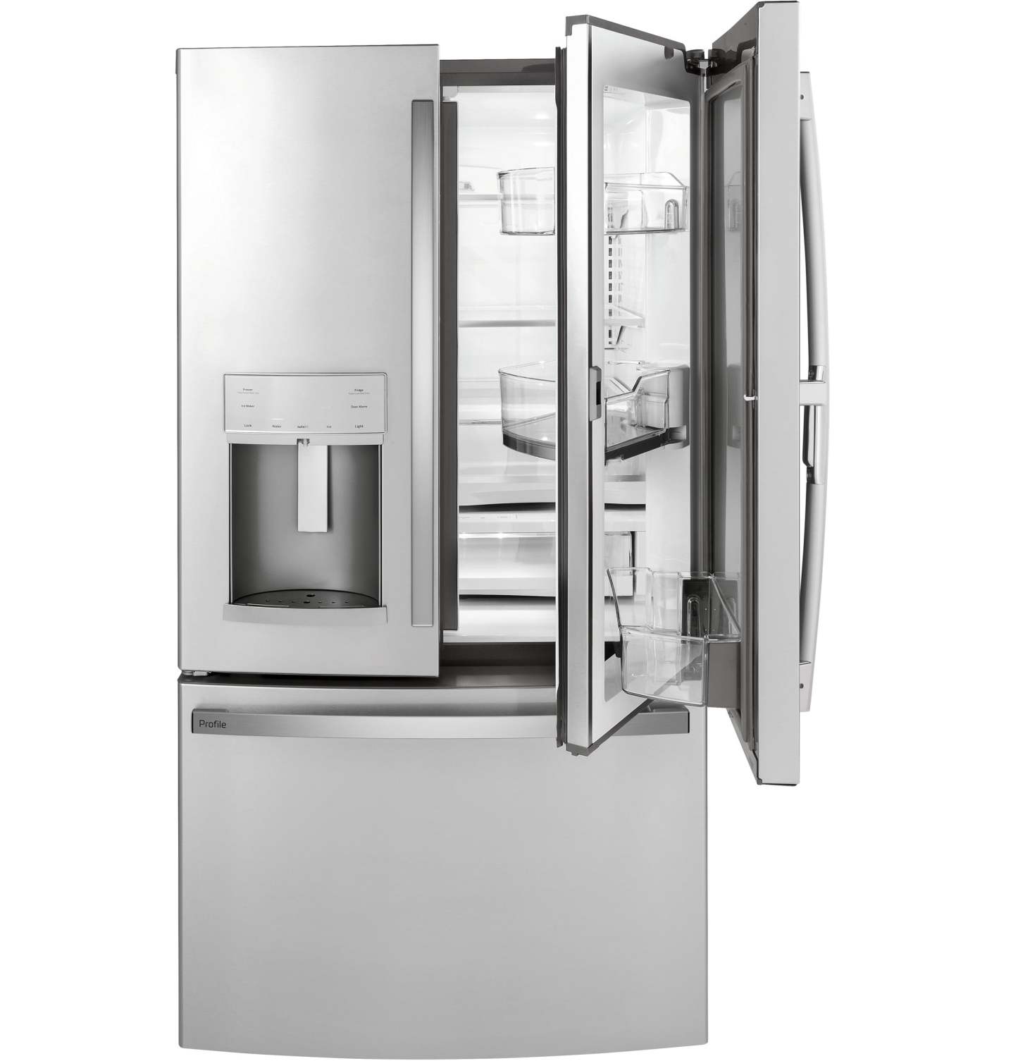 Réfrigérateur Profile de 36 po et de 22,1 pi³ à portes françaises - acier inoxydable - PYD22KYNFS | Profile 36 22.1 Cu. Ft. French-Door Refrigerator - Stainless - PYD22KYNFS