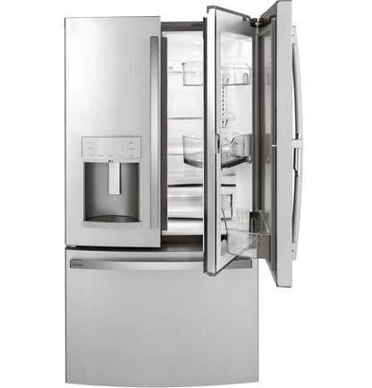Réfrigérateur Profile de 36 po et de 22,1 pi³ à portes françaises - acier inoxydable - PYD22KYNFS | Profile 36 22.1 Cu. Ft. French-Door Refrigerator - Stainless - PYD22KYNFS
