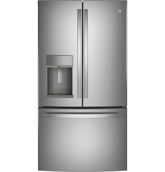 Réfrigérateur Profile de 36 po et de 22,1 pi³ à portes françaises - acier inoxydable - PYD22KYNFS | Profile 36 22.1 Cu. Ft. French-Door Refrigerator - Stainless - PYD22KYNFS