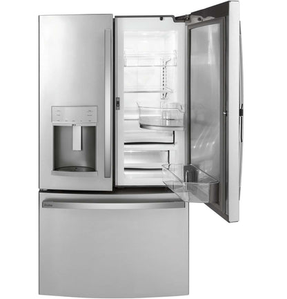 Réfrigérateur Profile de 36 po et de 22,1 pi³ à portes françaises - acier inoxydable - PYD22KYNFS | Profile 36 22.1 Cu. Ft. French-Door Refrigerator - Stainless - PYD22KYNFS