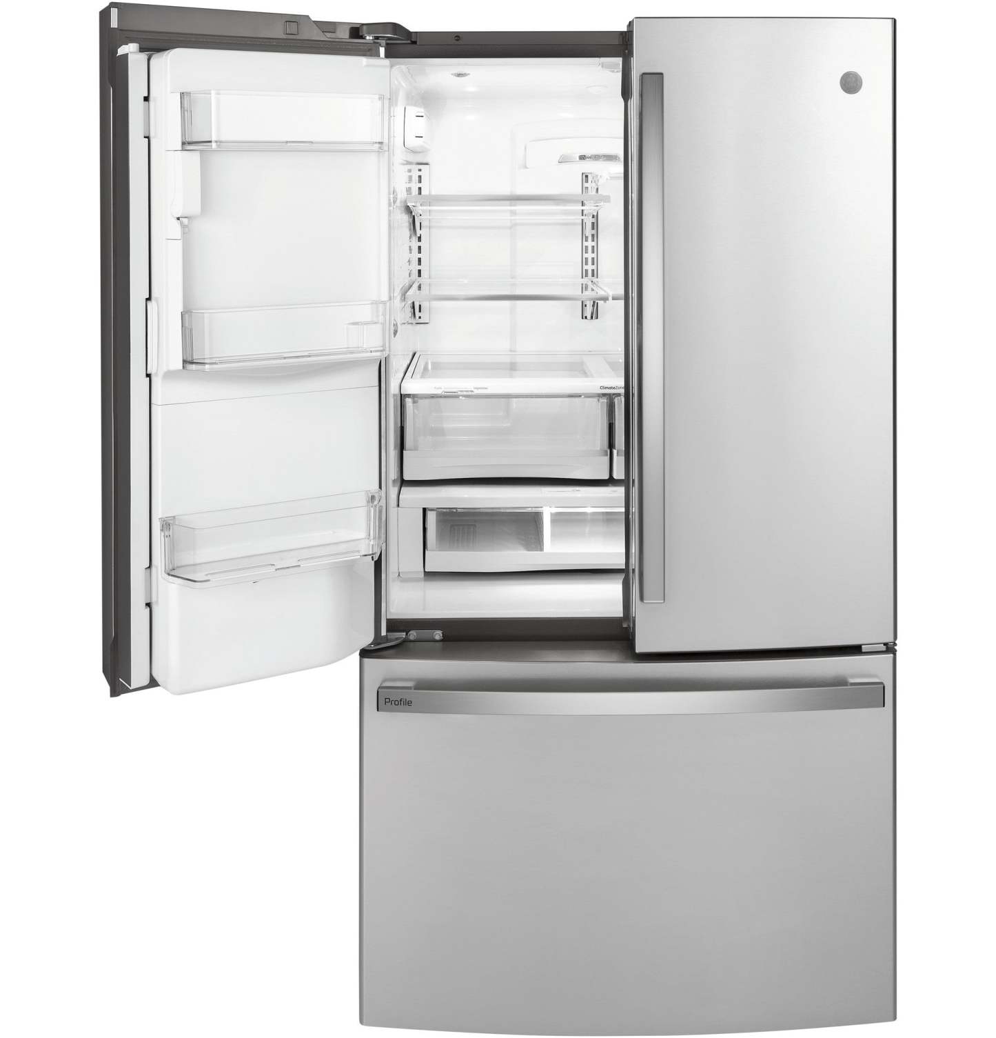 Réfrigérateur Profile de 36 po et de 22,1 pi³ à portes françaises - acier inoxydable - PYD22KYNFS | Profile 36 22.1 Cu. Ft. French-Door Refrigerator - Stainless - PYD22KYNFS