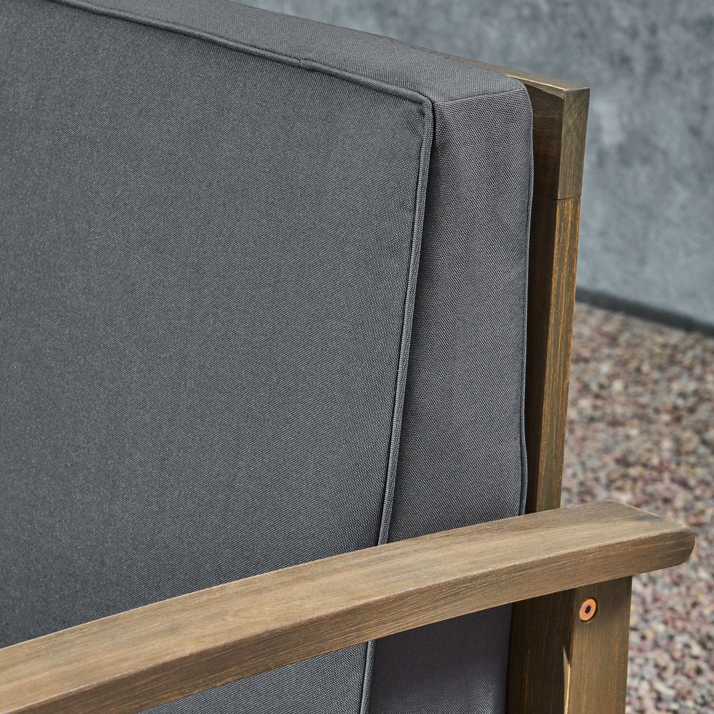 Ensemble de conversation d'extérieur 7 pièces en bois d'acacia Perla par Christopher Knight Home