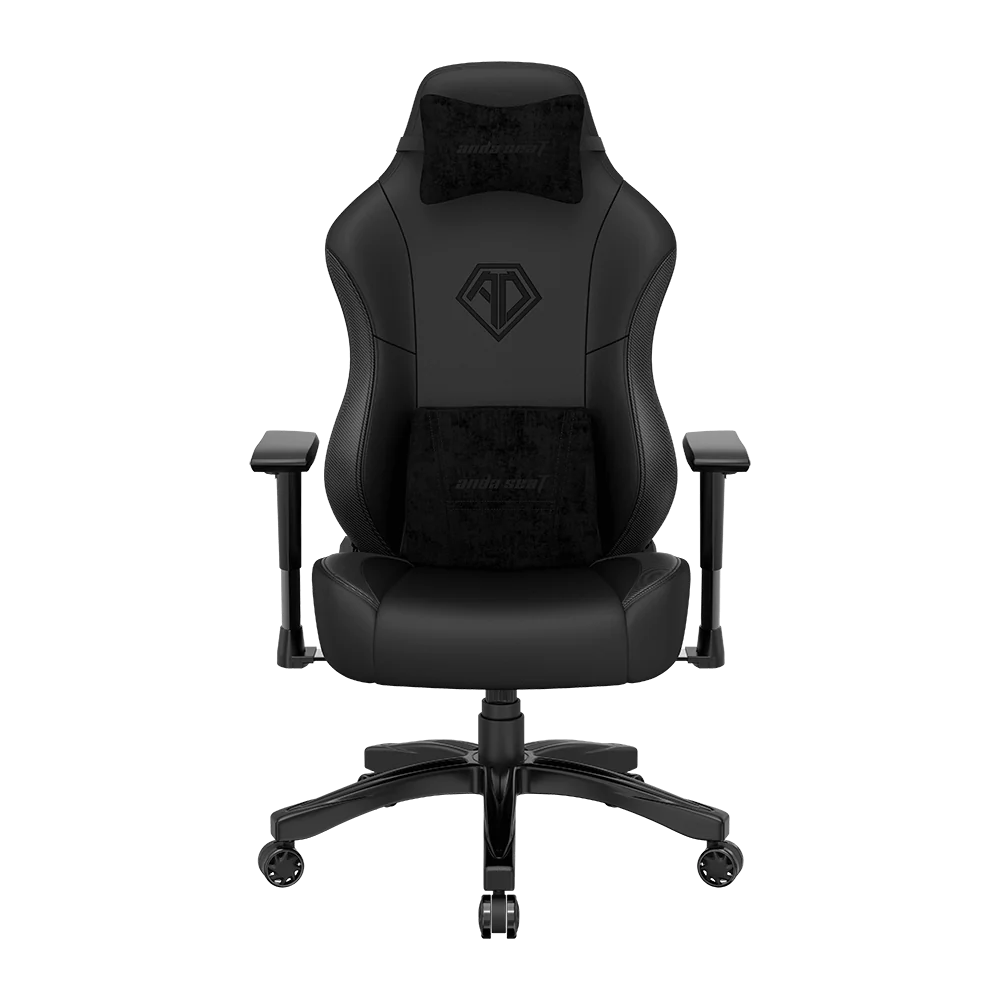 Anda Seat Phantom 3 Fauteuil de jeu ergonomique en cuir véritable - Noir|Fauteuil de jeu ergonomique Phantom 3 de Anda Seat en cuir véritable - noir