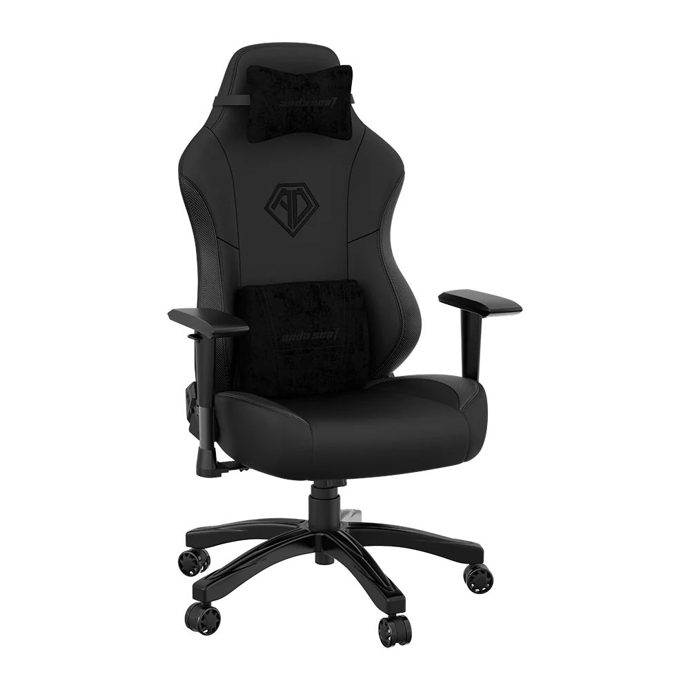 Anda Seat Phantom 3 Fauteuil de jeu ergonomique en cuir véritable - Noir|Fauteuil de jeu ergonomique Phantom 3 de Anda Seat en cuir véritable - noir