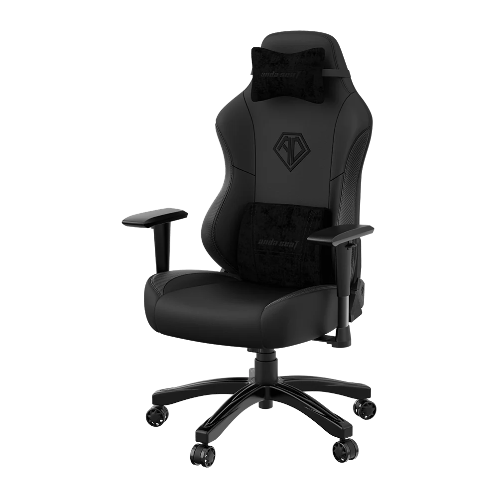 Anda Seat Phantom 3 Fauteuil de jeu ergonomique en cuir véritable - Noir|Fauteuil de jeu ergonomique Phantom 3 de Anda Seat en cuir véritable - noir