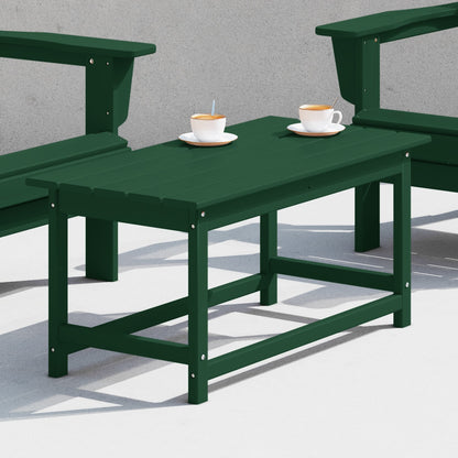 Table basse rectangulaire d'extérieur Polytrends Laguna en PEHD, résistante aux intempéries