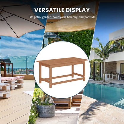 Table basse rectangulaire d'extérieur Polytrends Laguna en PEHD, résistante aux intempéries