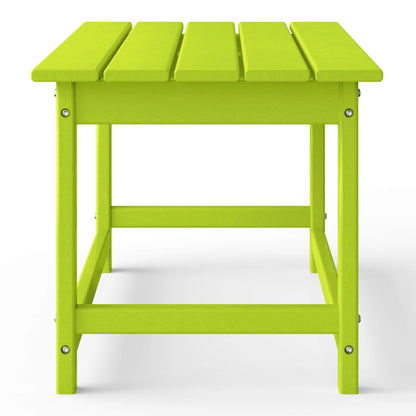 Table basse rectangulaire d'extérieur Polytrends Laguna en PEHD, résistante aux intempéries