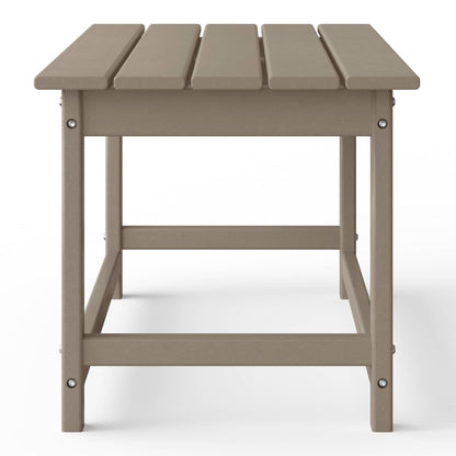 Table basse rectangulaire d'extérieur Polytrends Laguna en PEHD, résistante aux intempéries