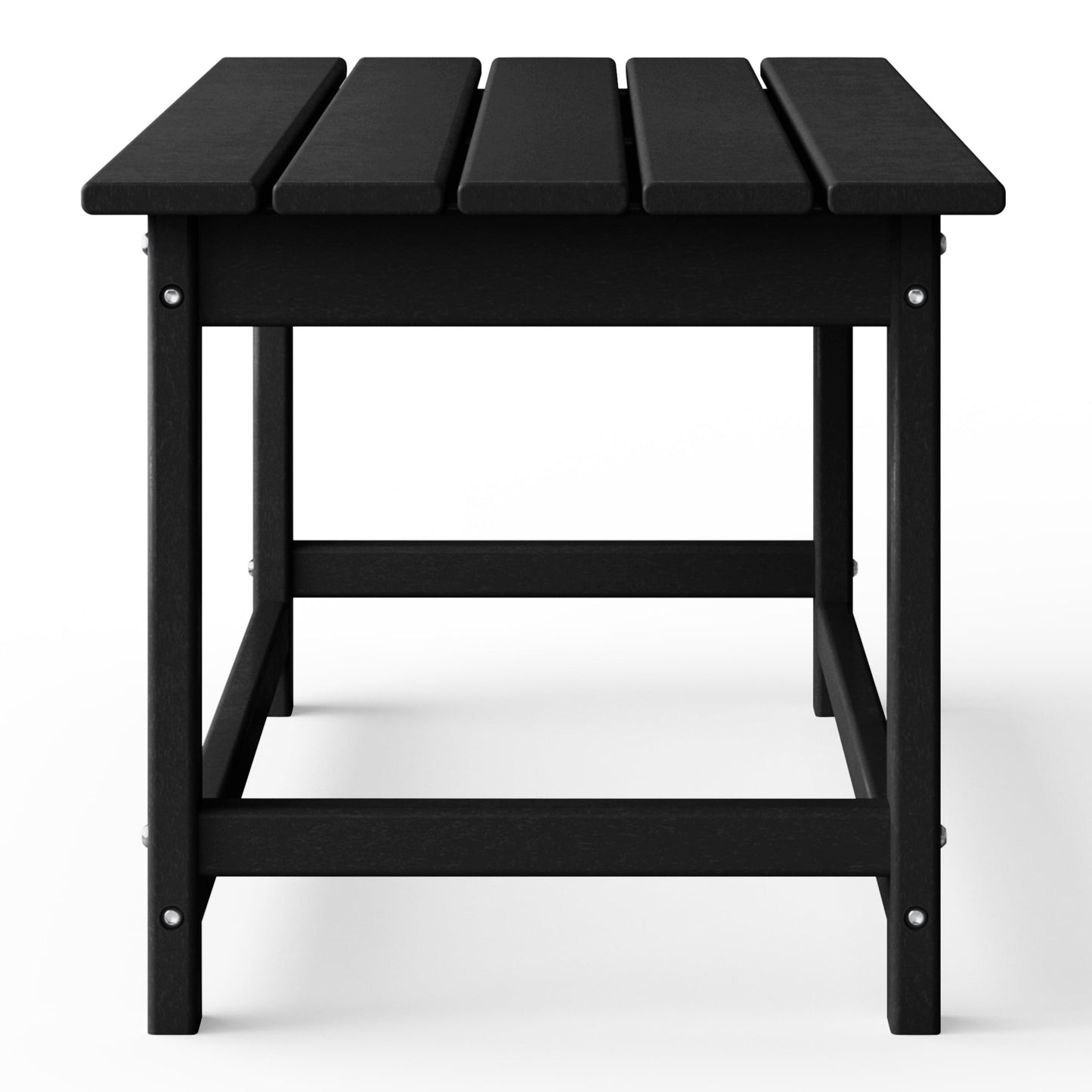 Table basse rectangulaire d'extérieur Polytrends Laguna en PEHD, résistante aux intempéries