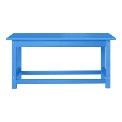 Table basse rectangulaire d'extérieur Polytrends Laguna en PEHD, résistante aux intempéries