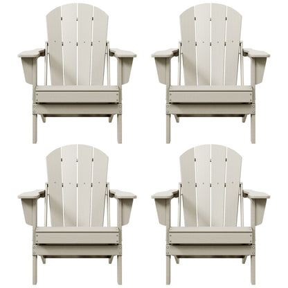 Chaises pliantes Adirondack Polytrends Laguna résistantes aux intempéries (lot de 4)