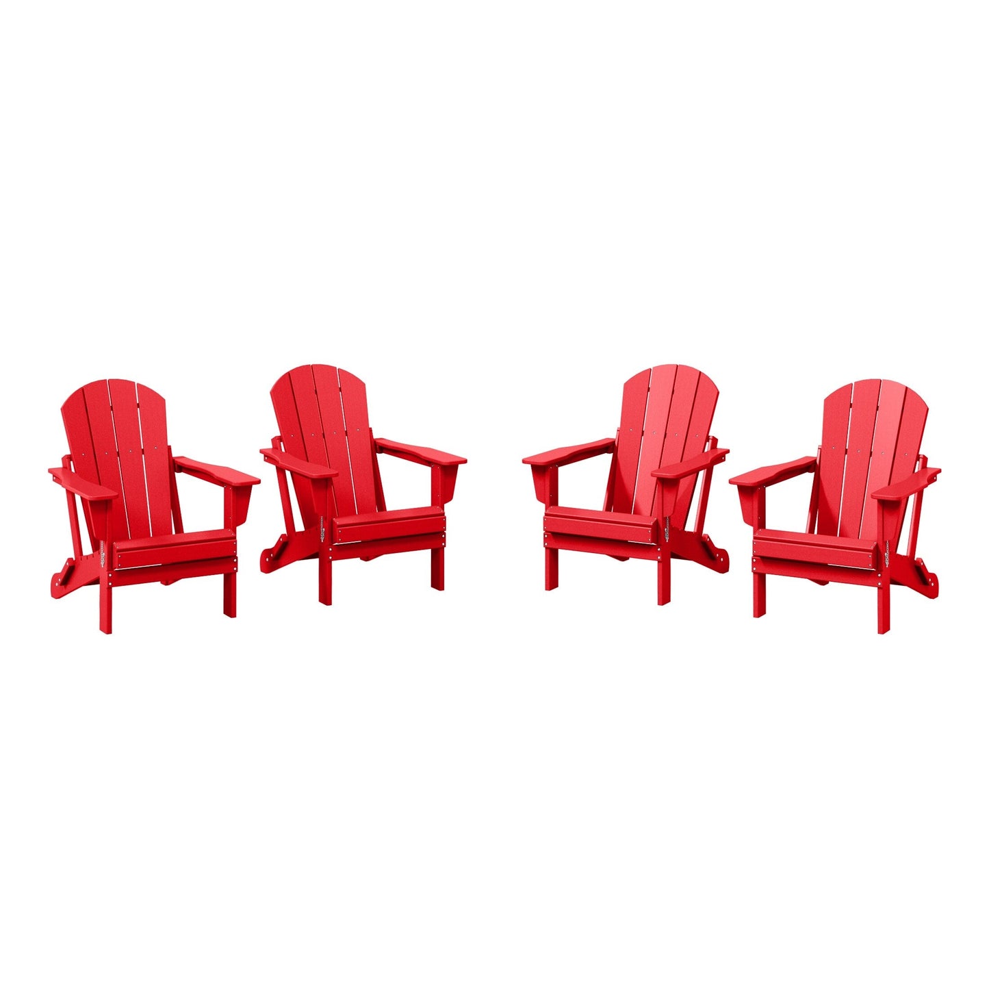Chaises pliantes Adirondack Polytrends Laguna résistantes aux intempéries (lot de 4)
