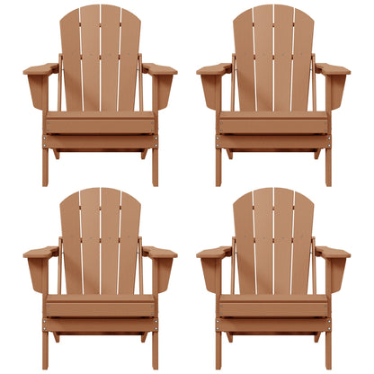 Chaises pliantes Adirondack Polytrends Laguna résistantes aux intempéries (lot de 4)
