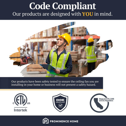 Ventilateur de plafond intérieur Prominence Home Renton style ferme traditionnelle