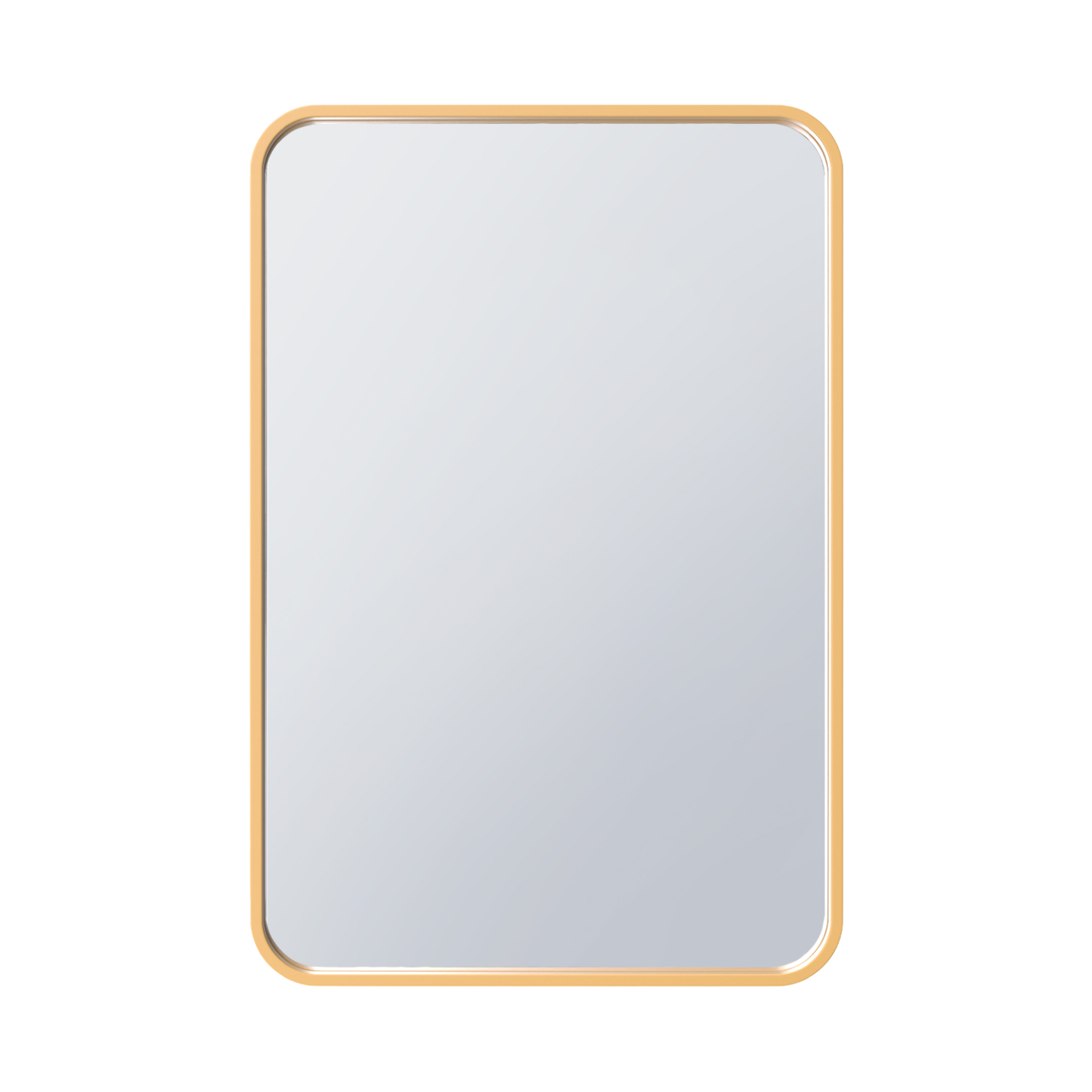 Arcus 30 X 40 Hand Crafted Rectangular Round Mirror - Gold|Miroir rectangulaire Arcus 30 po x 40 po fabriqué à la main avec coin arrondi - doré