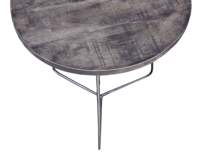 Remmi 18 2-Pack Nesting Accent Tables - Gris sable et gris métallisé |2 tables d'appoint gigognes Remmi de 18 po - gris sable et gris métallisé