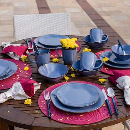 Service de table Ryo 16 pièces - Bleu | Service de vaisselle Ryo 16 pièces - bleu | D87EE3SE
