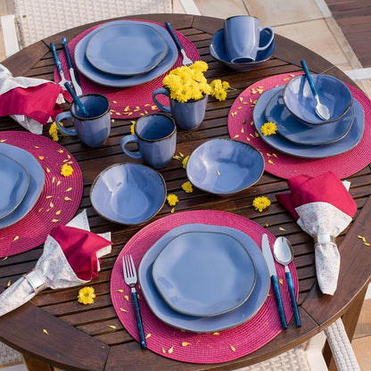 Service de table Ryo 16 pièces - Bleu | Service de vaisselle Ryo 16 pièces - bleu | D87EE3SE