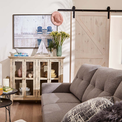 Rocco 70 6-Door Large Accent Cabinet - Crème|Grande armoire décorative Rocco de 70 po avec 6 portes - crème