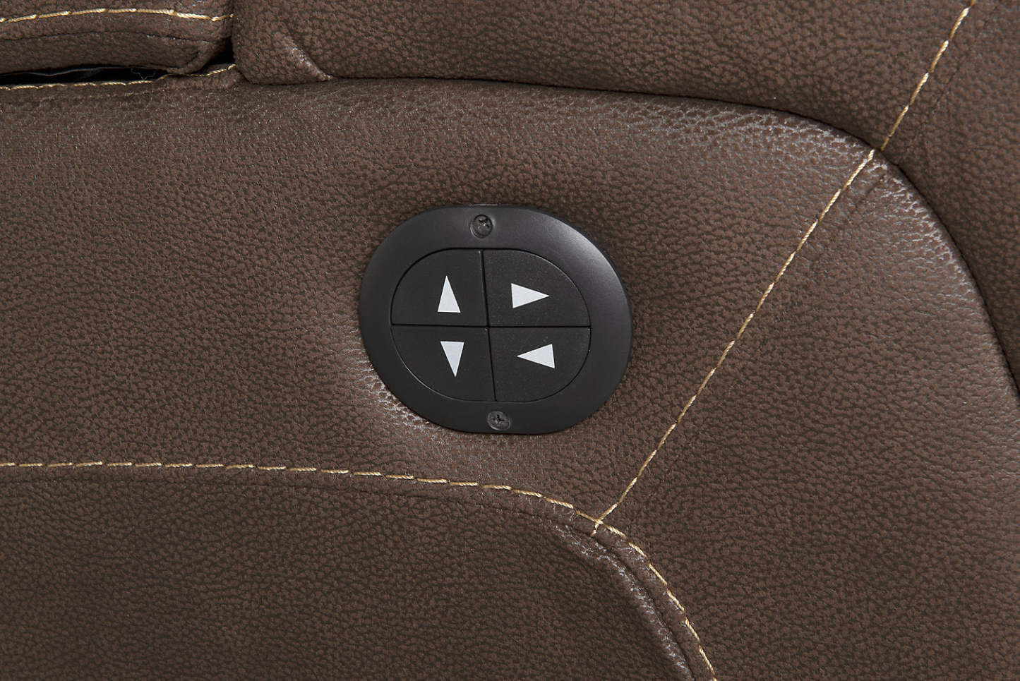 Ross 36 Fauteuil à inclinaison électrique en tissu de suédine avec appuie-tête électrique et deux porte-gobelets - brun chocolat