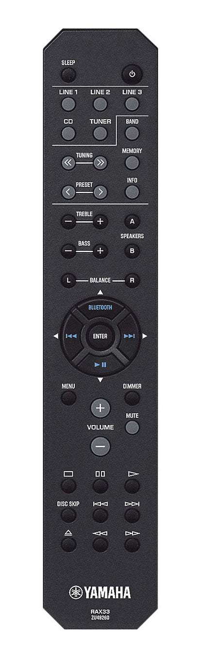 Récepteur stéréo Bluetooth® 2 canaux Yamaha R-S202 Natural Sound | Récepteur stéréo son naturel R-S202 Yamaha compatible Bluetooth | RS202BLK