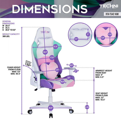 Techni Sport TS-42 Office Gaming Chair - Kawaii|Fauteuil de jeu et de bureau TS-42 de Techni Sport - Kawaii