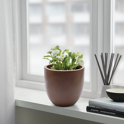 Pot de fleurs conique rond en oxyde de magnésium (MgO), pour intérieur et extérieur