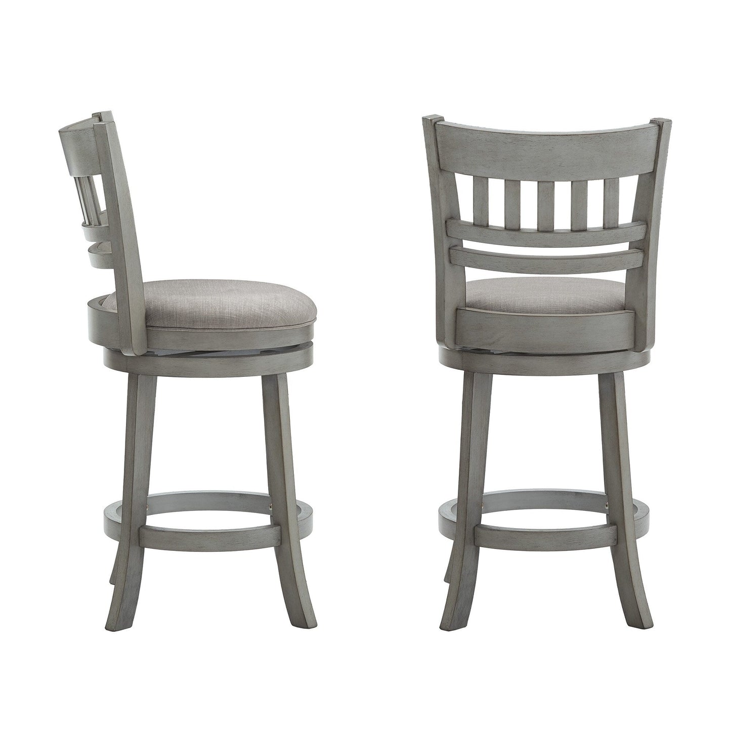 Tabouret de bar pivotant Rovinj à dossier ajouré 24H