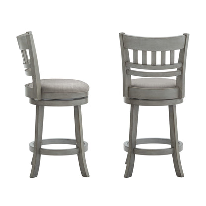 Tabouret de bar pivotant Rovinj à dossier ajouré 24H