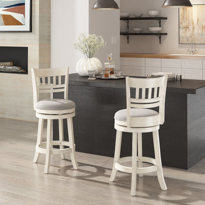 Tabouret de bar pivotant Rovinj à dossier ajouré 24H