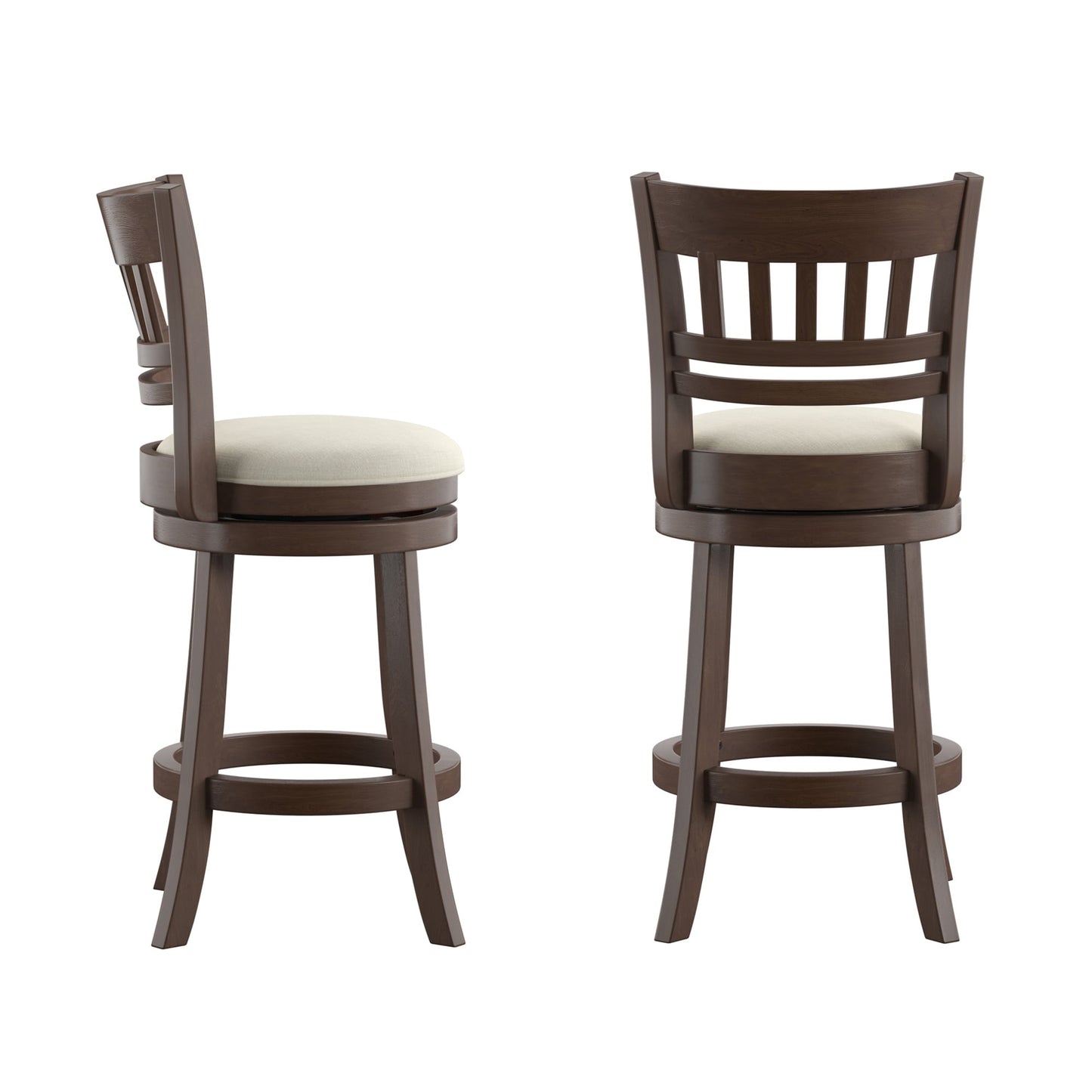 Tabouret de bar pivotant Rovinj à dossier ajouré 24H