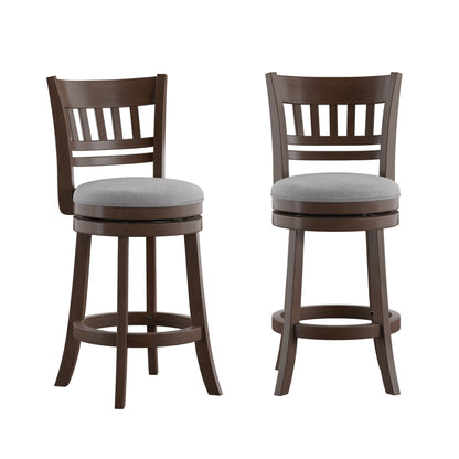 Tabouret de bar pivotant Rovinj à dossier ajouré 24H