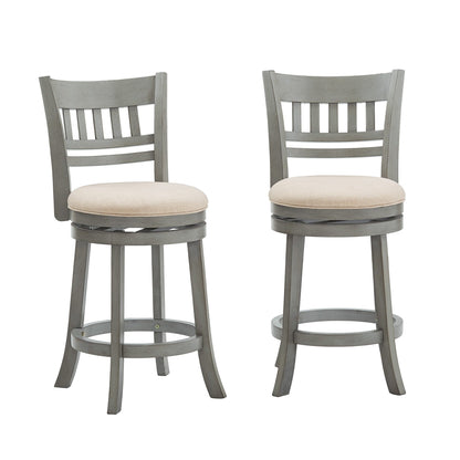 Tabouret de bar pivotant Rovinj à dossier ajouré 24H