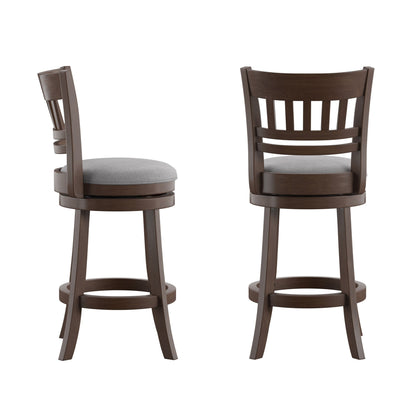 Tabouret de bar pivotant Rovinj à dossier ajouré 24H