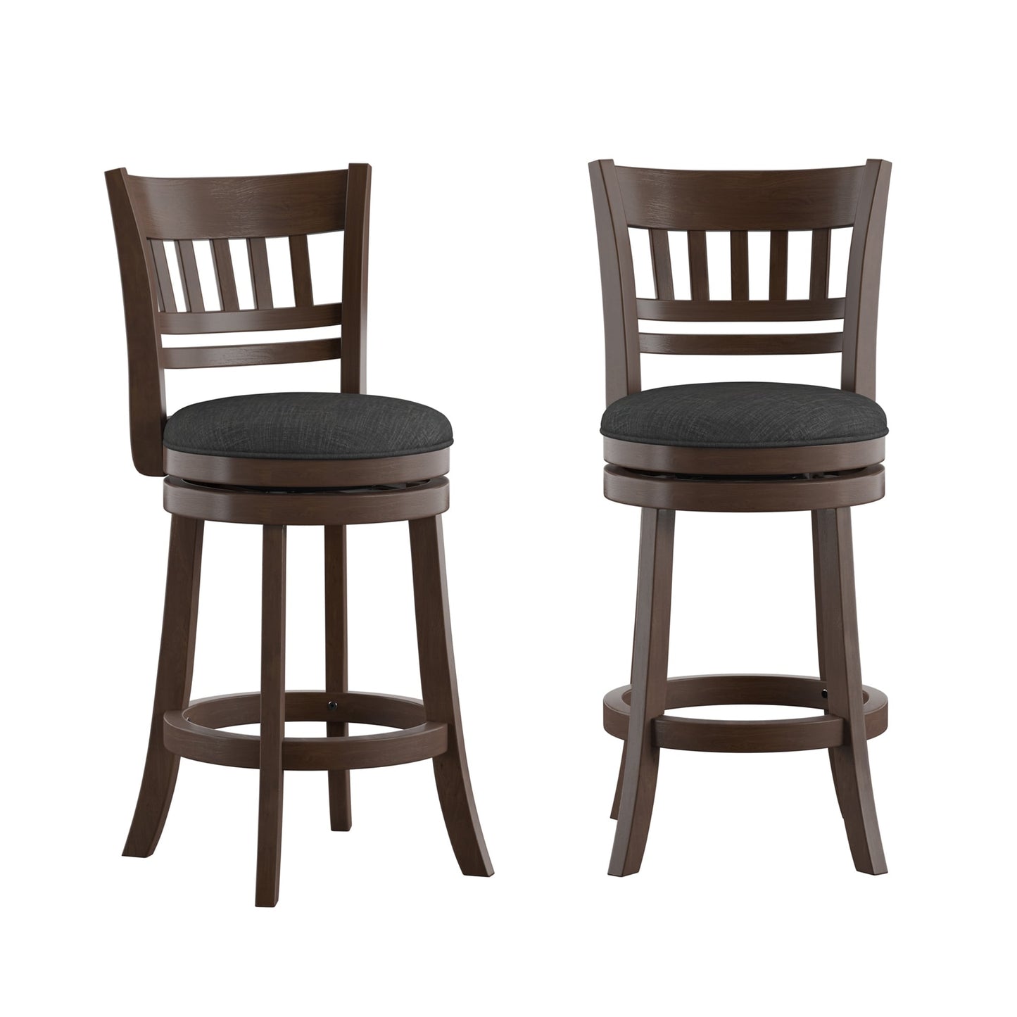 Tabouret de bar pivotant Rovinj à dossier ajouré 24H