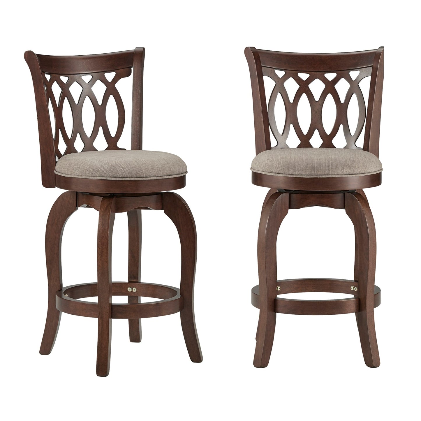 Tabouret de bar pivotant à dossier ajouré Rovinj