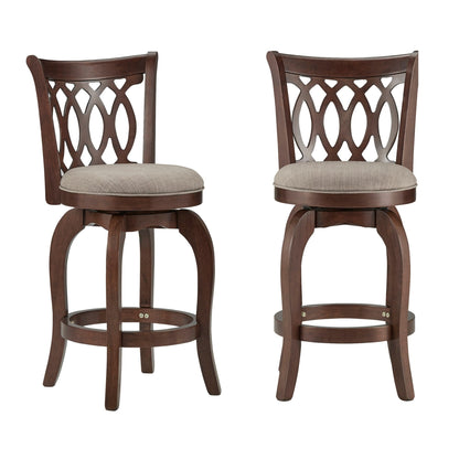 Tabouret de bar pivotant à dossier ajouré Rovinj