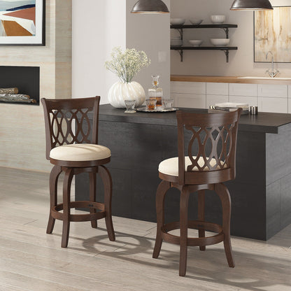 Tabouret de bar pivotant à dossier ajouré Rovinj