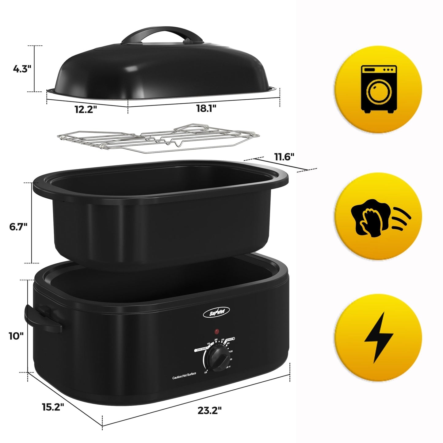 Four rôtissoire Royalcraft avec plat amovible