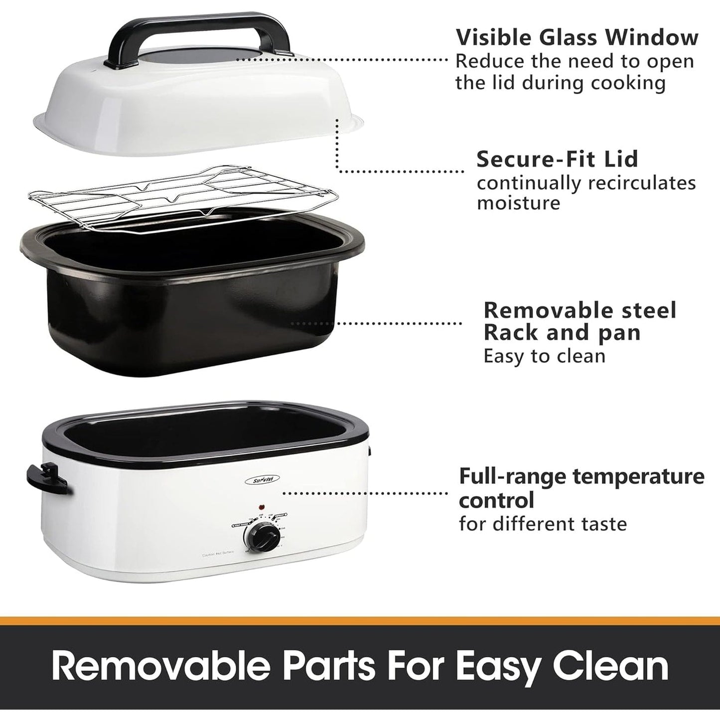 Four rôtissoire Royalcraft avec plat amovible