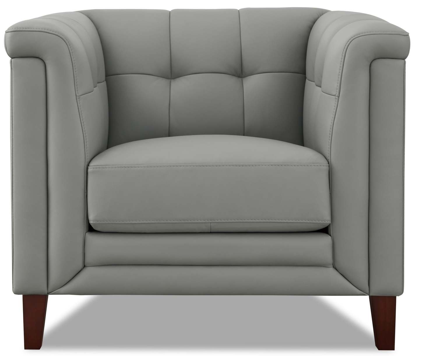 Fauteuil Bodie en cuir de Hydeline - gris