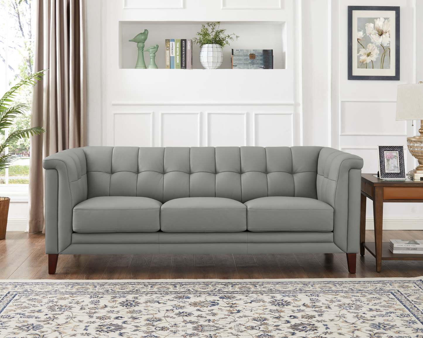 Canapé Bodie en cuir de Hydeline - gris