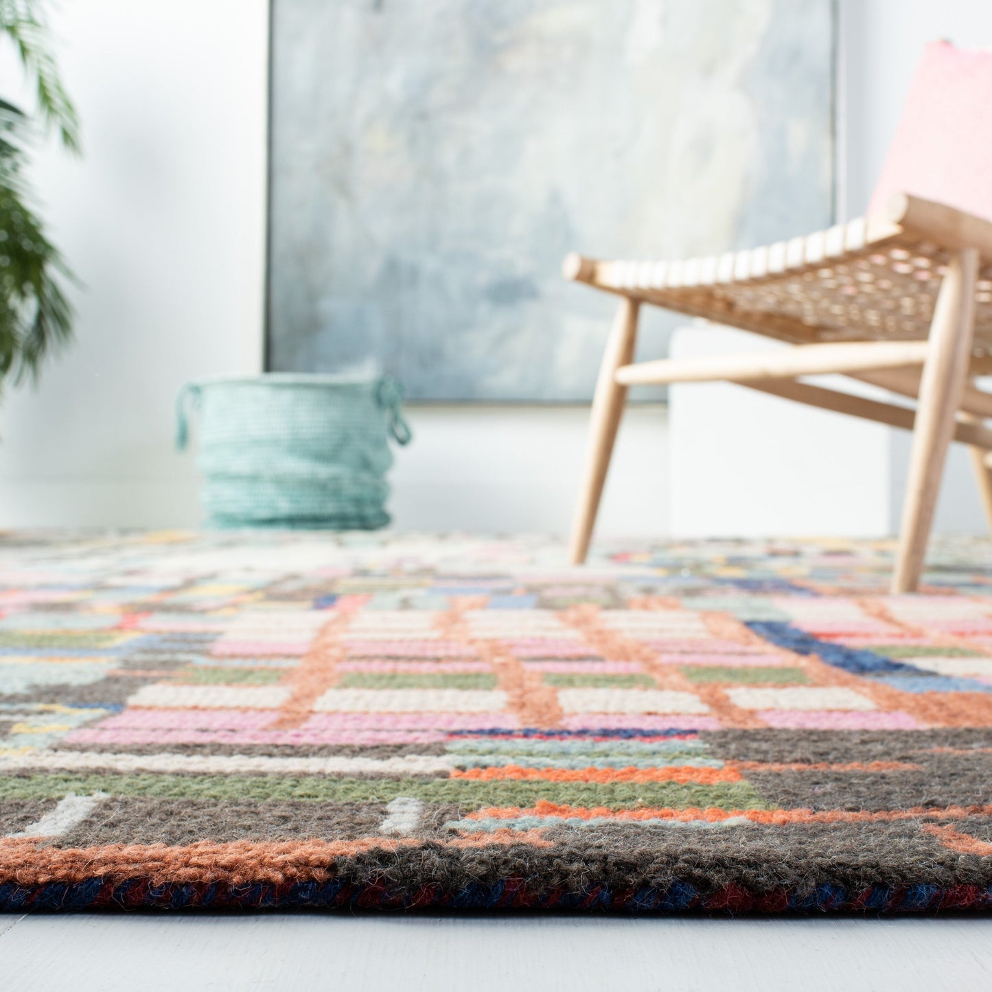 Tapis en laine abstrait bohème Aspen Anemone SAFAVIEH