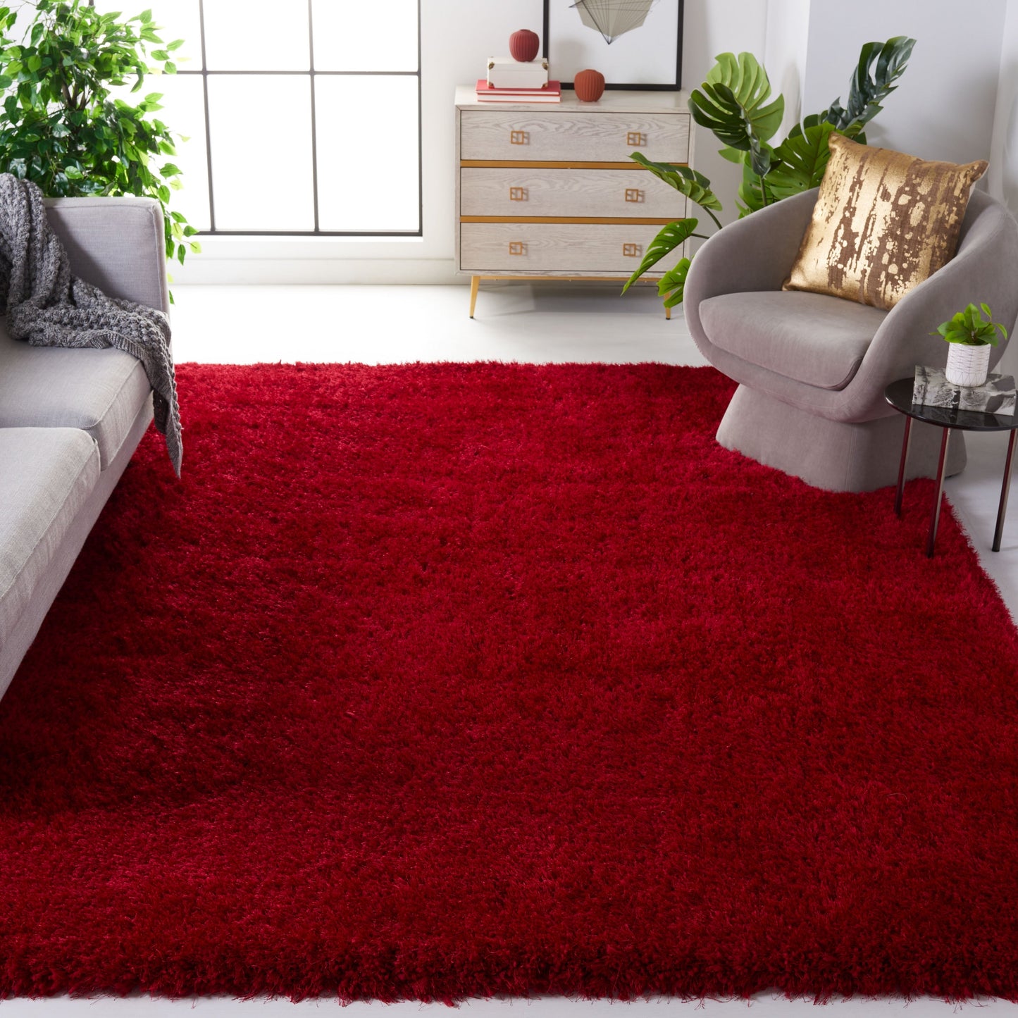 Tapis SAFAVIEH Bahija Rudina Luxe Shaggy de 7,6 cm d'épaisseur