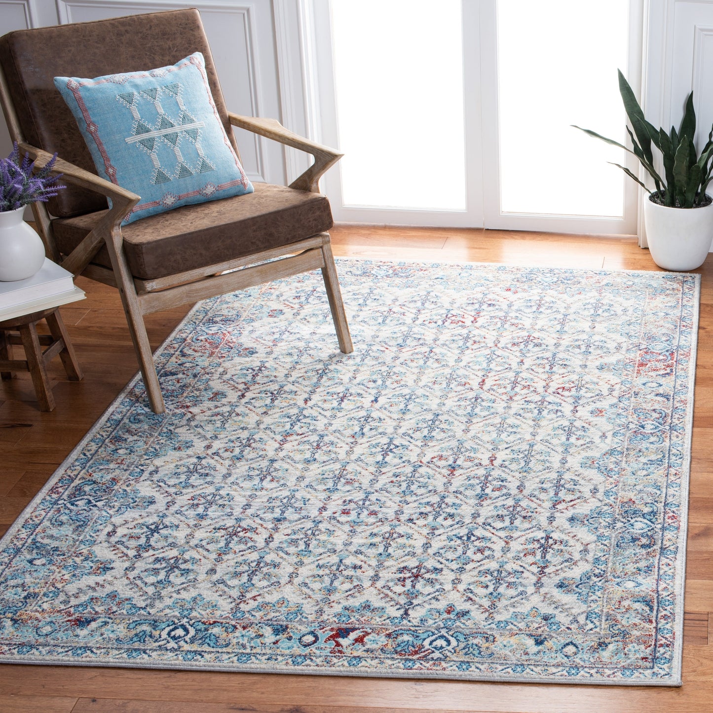 Tapis SAFAVIEH Brentwood Paunica à motif damassé oriental en treillis