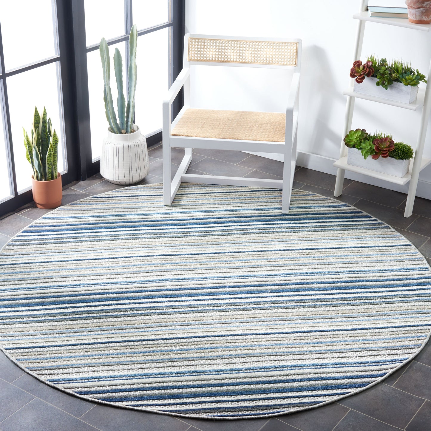 Tapis de patio imperméable à rayures SAFAVIEH Cabana Gafia pour intérieur/extérieur
