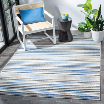 Tapis de patio imperméable à rayures SAFAVIEH Cabana Gafia pour intérieur/extérieur